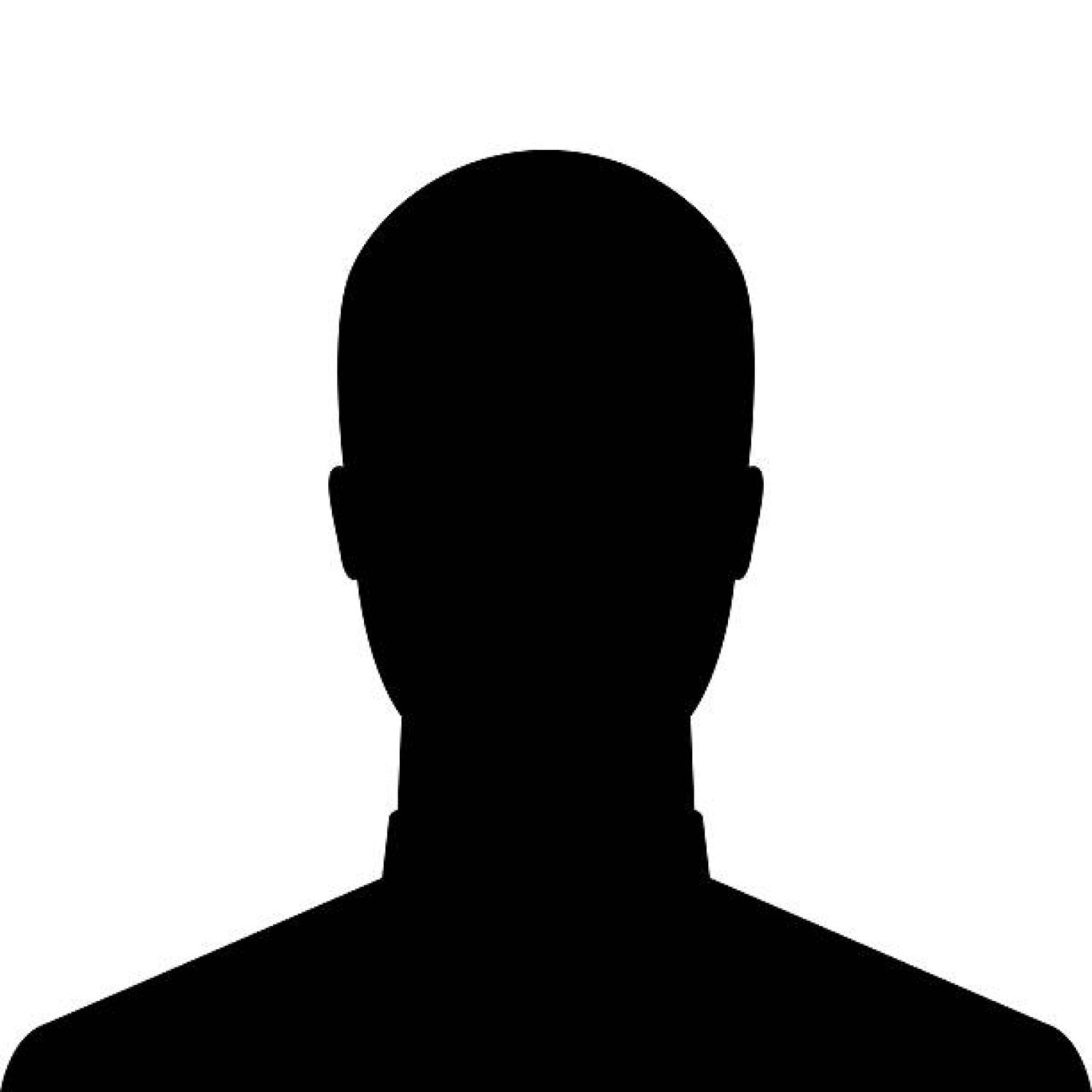 Male silhouette as avatar profile picture